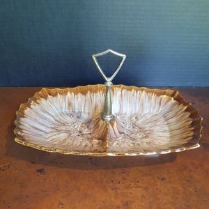 California Originals Pottery Divided Serving Dish with Handle ~ #710